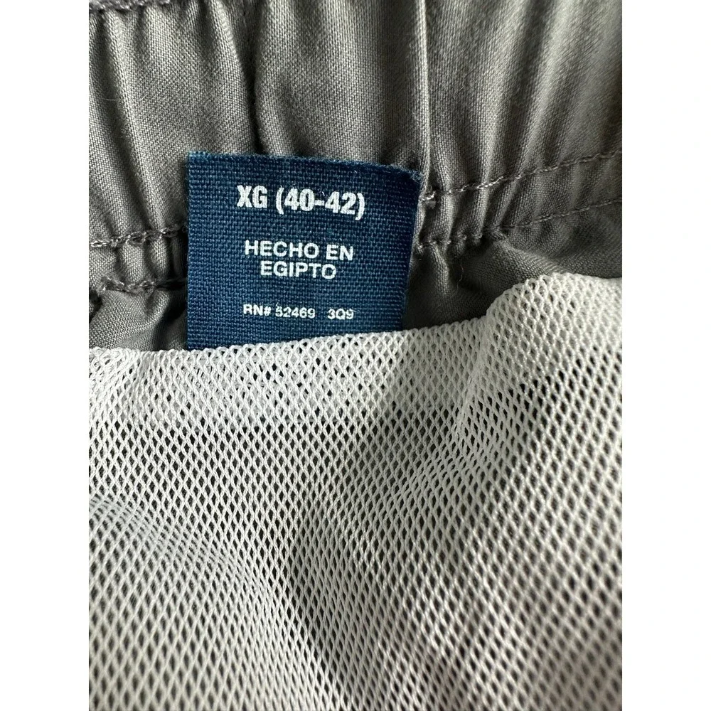 George Men's Pull On Swim  Trunks Shorts XL(40-42) Elastic Waist Drawstring Grey